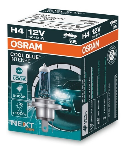 Lámparas H4 Osram Cool Blue Intense 5000k Alta Baja Junta X2