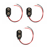 Conector Bateria 9v Enchufe Pila 9v Portapila Clip - Pack X3