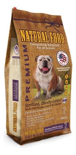 Alimento Perro Natural Food Obesos O Castrados 15k