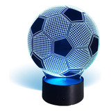 Lamparas Ilusión 3d Luz Nocturna Balón Fútbol