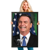 Quadro Poster Jair Bolsonaro Presidente Brasil Moldura A1