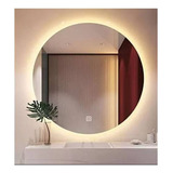 Espejo Touch Redondo Luz Led Calida 60 Cm