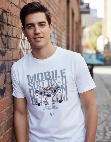 Playera Blanca, Rx-0 Unicorn Gundam, Mercancia Oficial Japon