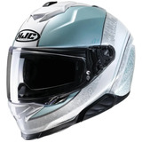 Casco Hjc Sera Mc2 Bco/aqua/gris I71 Ece2206 Lente Y Pinlock