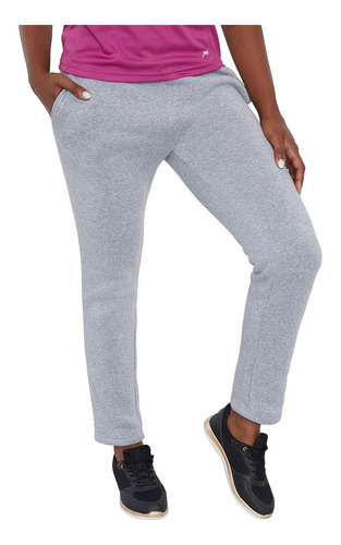 Pantalón De Buzo Pitillo Gris - Mujer Corona