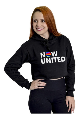 Now United Kit 2 Peças Cropped Moletom Qualidade Promoção