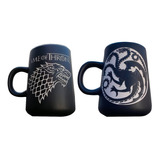 2 Tazas Grabadas Game Of Thrones Dragón Y Lobo