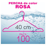 Perchas De Alambre Forradas Reforzadas X100 - Color Rosa