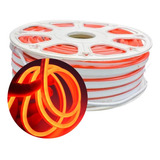 Manguera Luces Neon Led Flexible Color Fijo 1 Mts Naranja