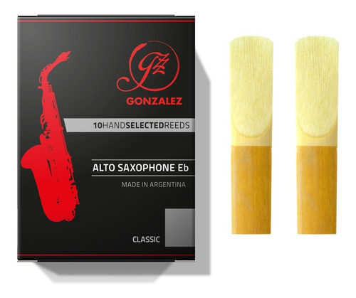 2 Palhetas Gonzalez Classic Sax Alto N°1,5 2 2,5 Ou 3