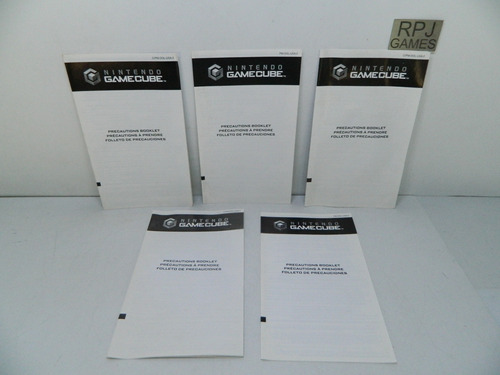 5 Precautions Booklet Originais Dos Jogos Game Cube - A -