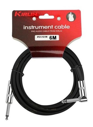 Cable Guitarra / Bajo 6 Mts Kirlin Negro Ipcv242-6m