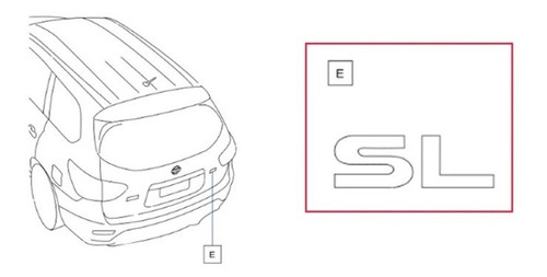 Emblema Logo Posterior Sl Para Nissan Pathfinder Original Foto 6