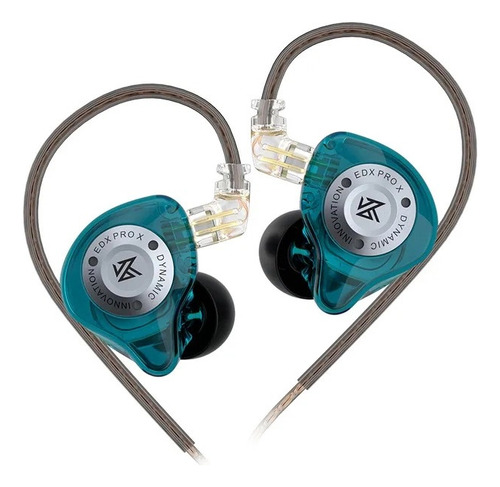 Audífonos In Ear Kz Edx Pro X Sin Microfono Cyan Verde