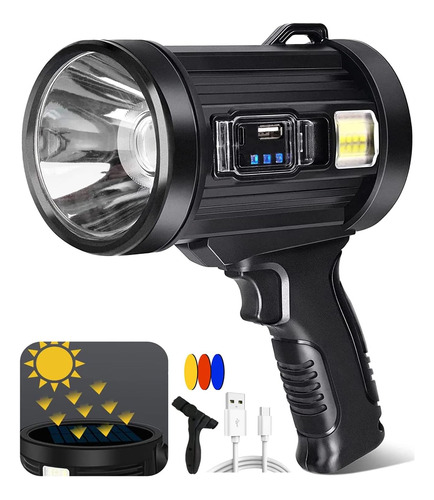 Foco Linterna De Mano Led Recargable Spot Light Con Trípode