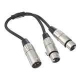 2 Paquete 1' Ft Xlr Macho A Dual Xlr Hembra Y-cable Divisor 