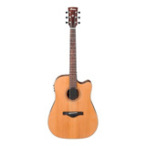 Guitarra Electroacústica Ibanez Artwood Aw65ece Para Diestros Natural Ovangkol Brillante