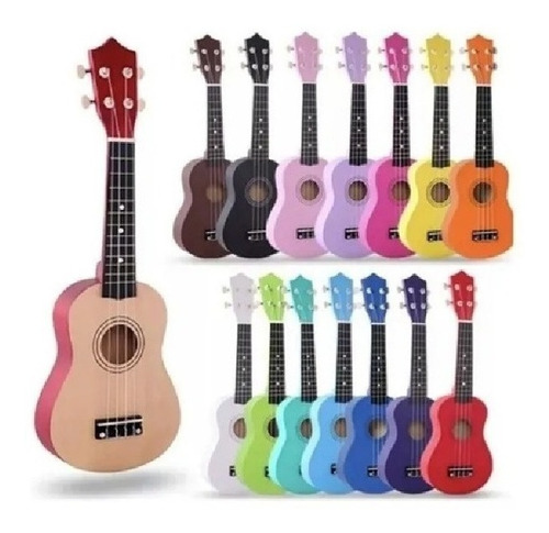 Ukelele Soprano De Madera Instrumento Funda Pua Musica 