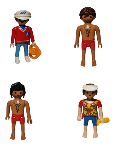 Playmobil Chicas En Malla Bikini Guardavida Bañero Agua