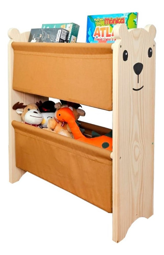 Rack Organizador De Brinquedos E Livros Montessoriano Urso