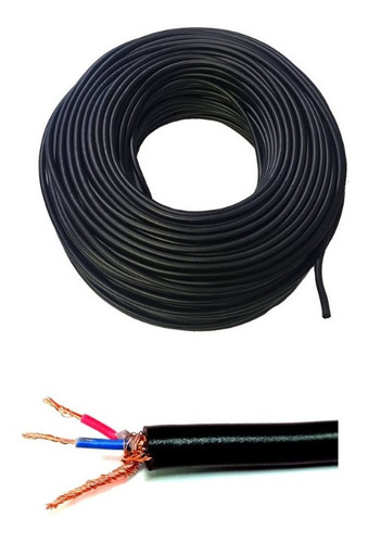 Rollo De Cable Para Microfono Dmx Xlr 100 Mts 2x24 Cysamex