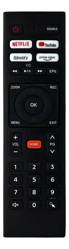 Controle Remoto Para Tv Hq Hqstv50nk Netflix Spotify, Prime