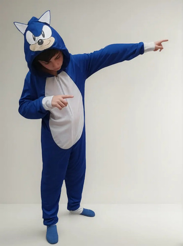 Pijama Sonic Infantil Macacão Kigurumi Malha Fina Verão | MercadoLivre