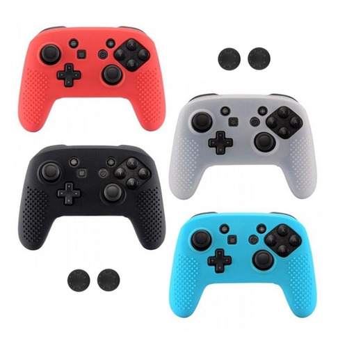 Cubierta Silicón Pro Controller Switch + Thumb Grips De Regalo | Protector Funda Antiderrape Control Palanca