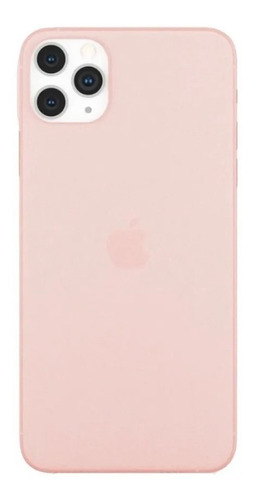 Funda Mate Ultra Fina Rosa Para iPhone 12 / Pro / Max 