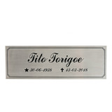 Placa Em Aço Inox 12x12 Cm