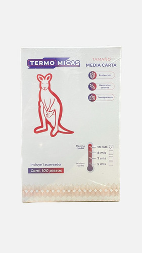 Micas Térmicas Tamaño Media Carta 10mls (14.5x23 Cm) 100 Pza