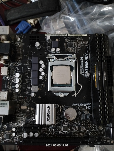 Kit Placa Mãe Lga1151 Asrock + Celeron G4930 + 8gb Ddr4