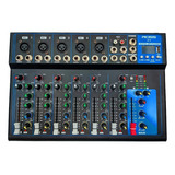 Consola Mixer 8 Canales Ross F-7 Bluetooth Usb Phantom Power