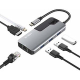 Concentrador Adaptador Usb C Con Gigabit Ethernet Hdmi Para 