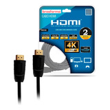 Cabo Hdmi Ultra Hd 4k 2 Metros 2.0 - Brasforma | Pinos Ouro