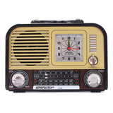 Radio Am Fm Sw Com Relogio Despertador Mp3 Cartão Pendrive Cor Bordô 110v/220v