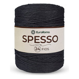 Barbante Spesso 24 Fios - Preto - Euroroma - 1kg | Crochê