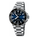 Reloj Oris Aquis Date Automático Original Azul Hombre