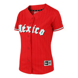 Jersey New Era Diablos Pinstripe Rojo Mujer Rojo