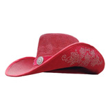 Sombrero Vaquero Cowboy Western Unisex Color Rojo Gastado