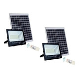 Pack X2 Foco Led Solar 300w Con Control Remoto