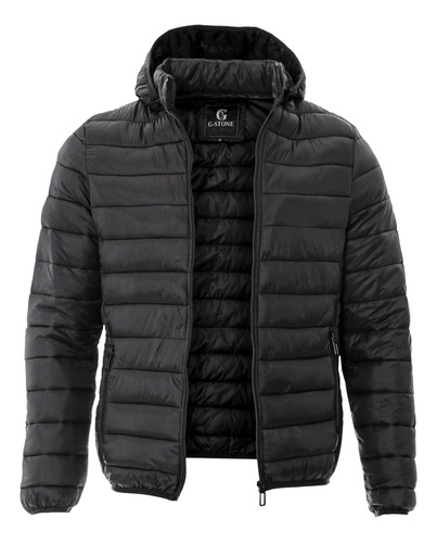 Jaqueta Puffer Masculina Homem Premium Preta - Azul Inverno