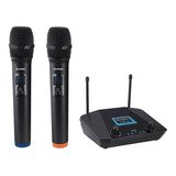 2 Micrófonos Inalámbricos Sistema Profesional Uhf