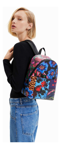 Mochila Nueva Desigual Patch Flores Mombasa