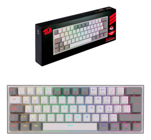 Teclado Mecánico Redragon K616-rgb Fizz Pro White Gray