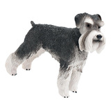 Figura De Perro Schnauzer Estándar En Miniatura,