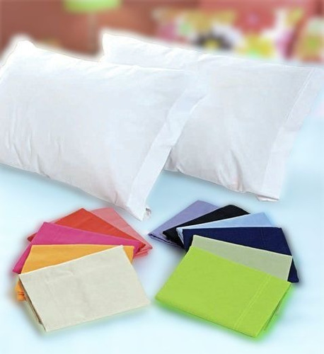 Funda De Almohada Percal 150h 50x70 Pack X2 Varios Colores