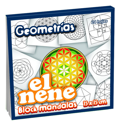 Block El Nene Mandala Para Colorear 24 Hojas 15 X 15 Cm X1u