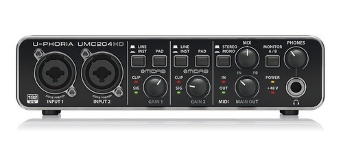 Interfaz Audio Behringer U-phoria Umc204hd Audiophile