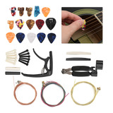 36 Piezas De Accesorios Para Cambiar Cuerdas De Guitarra Cap